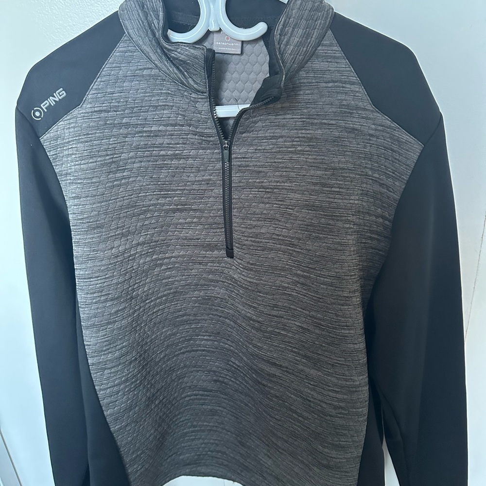 Ping Black and Gray Textured Pullover